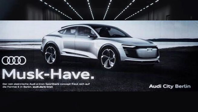go to 'Musk have': Audi wirbt mit lustigem Wortspiel